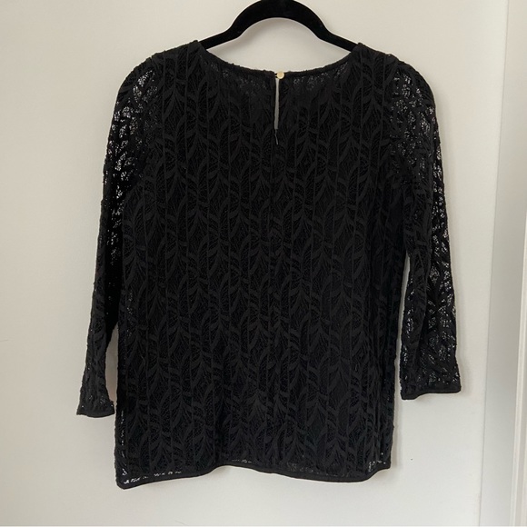 Stone by Sezane Lace Top Black Small - Picture 2 of 4
